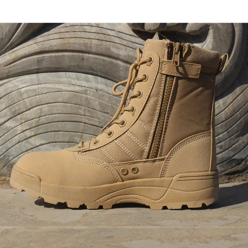 Wear resistant tactical boots for both men and women waterproof security shoes outdoor hiking boot high top desert boots for men