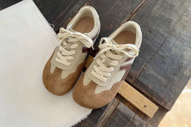 Careaymade-Genuine Leather wider toe women's shoes,soft sole comfortable casual single shoes,lace Barefoot small white shoes