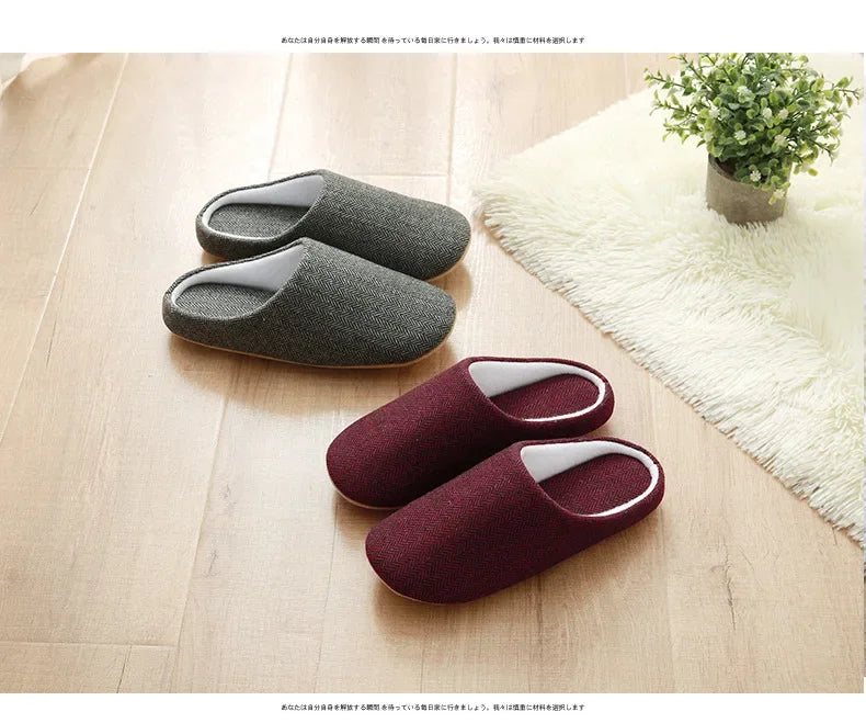 2024 Winter Women Warm Slippers Men Indoor Home Bedroom Flat Slides Couples Casual Plush Non-slip Flip Flops Ladies Soft Sandals