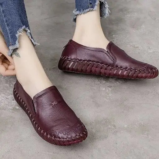 Black Wide Fit Women Shoe Female Loafers Designer Spring Shoes with Genuine Leather Upper 2022 New oxford Sneaker Woman Flats