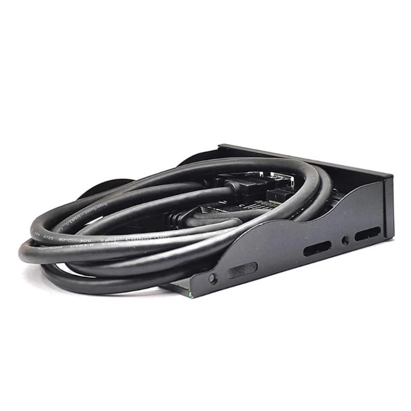 DN59 USB Front Panel for PC USB 3.2 Type C + 2x USB3.0 + 3.5mm Earphone Microphone for 3.5" Bay 10Gbps Front Panel