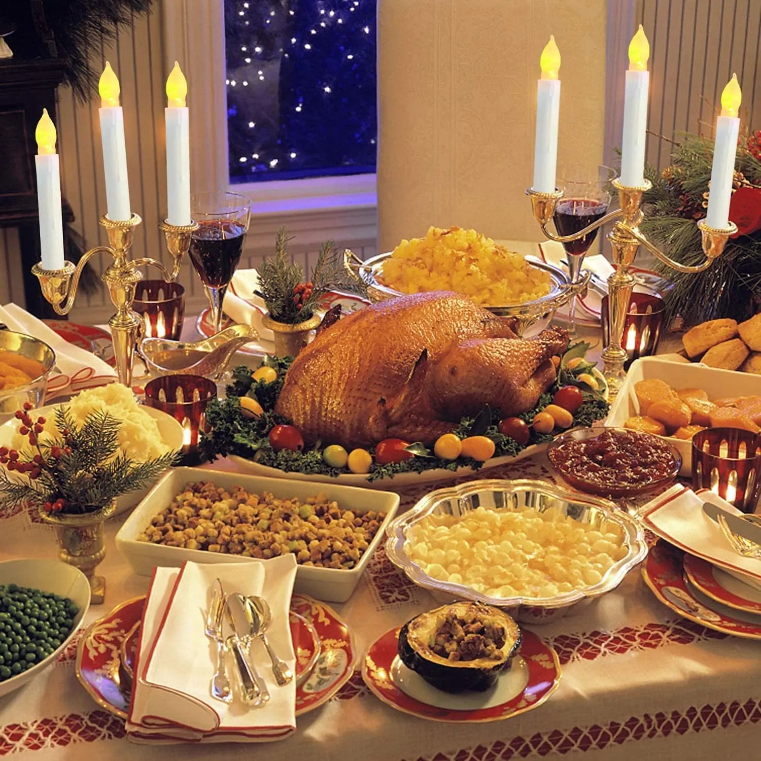 12PCS LED Flameless Electronic Candle Light Battery Operated Candles Taper Tealight LED Night Light For Christmas Wedding Decor