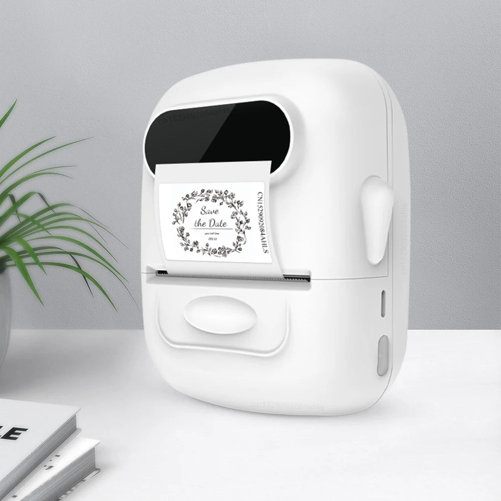 Mini Portable Thermal Printer P50 Adhesive Label Printer Portable Bluetooth Labeling Machine 2inch Maker or 3PK P50 Label Tapes