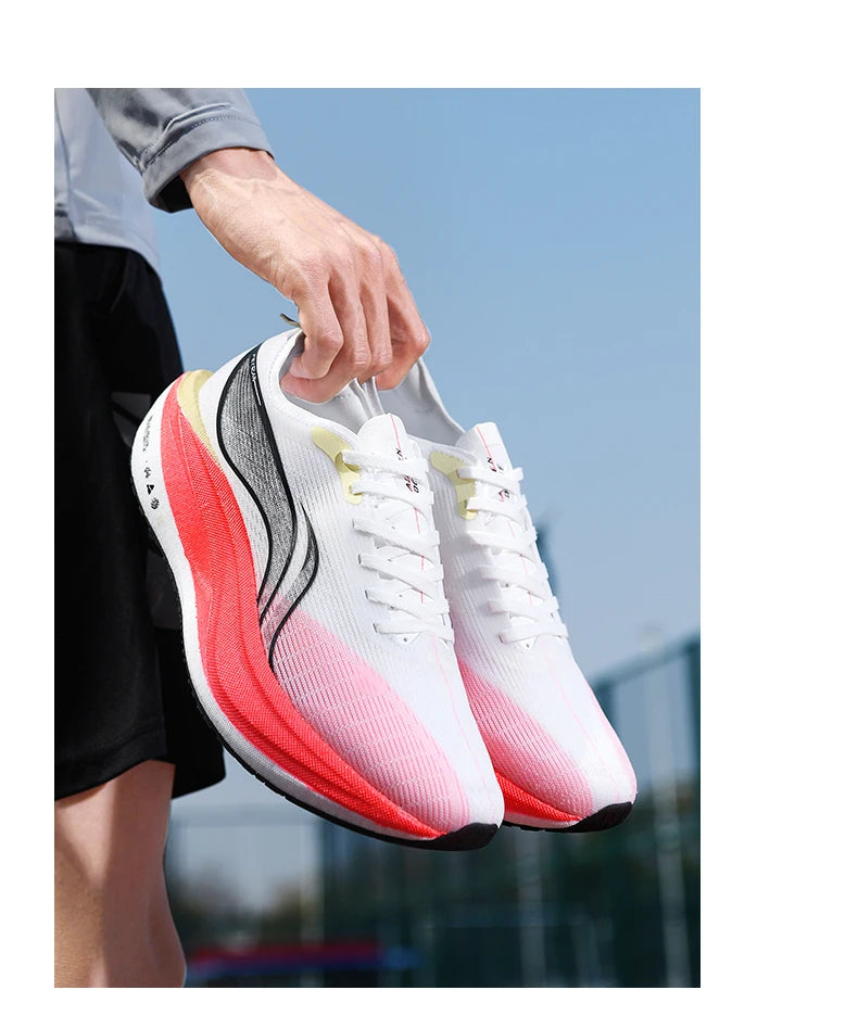 Men's Shoes Fashion Running Shoes Casual Breathable Mesh Surface Carbon Plate Rubber Outsole Red Rabbit Limited Sports Shoes