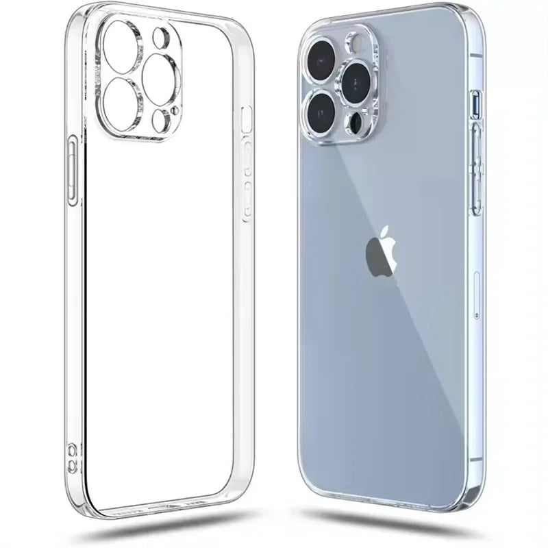 Transparent Phone Case For iPhone 11 12 13 14 15 Pro Max Mini For iPhone X XS Max XR 8 7 6 Plus TPU Soft Back Cover Clear Case