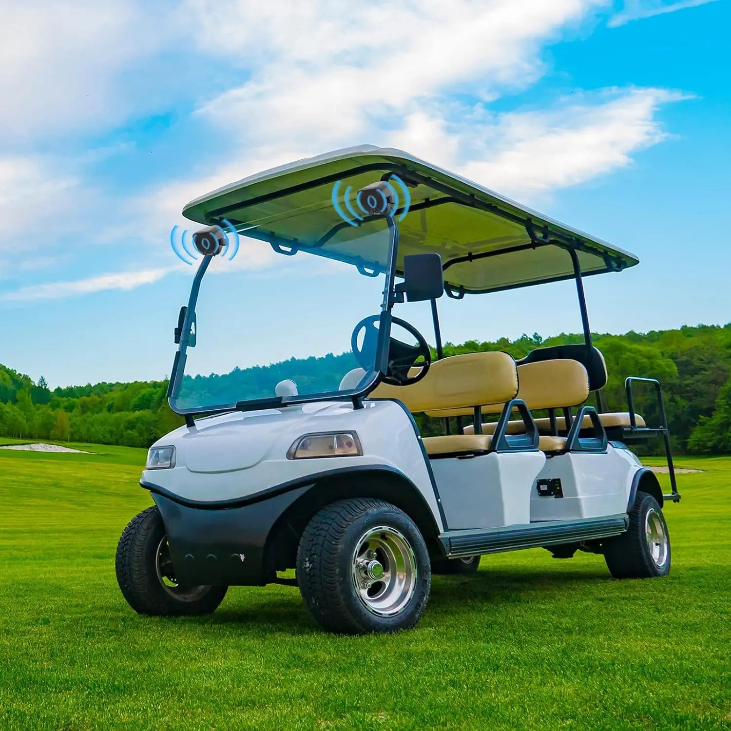 Herdio Waterproof Marine Speakers 100W 4 Inch Motorcycle Audio Speaker Heavy Duty Music Sound System For outdoor ATV UTV