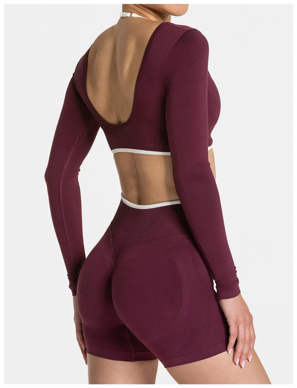 Seamless Fake Two-piece Long Sleeved Yoga Top  Women's Running and Fitness Sports Top Suit Top