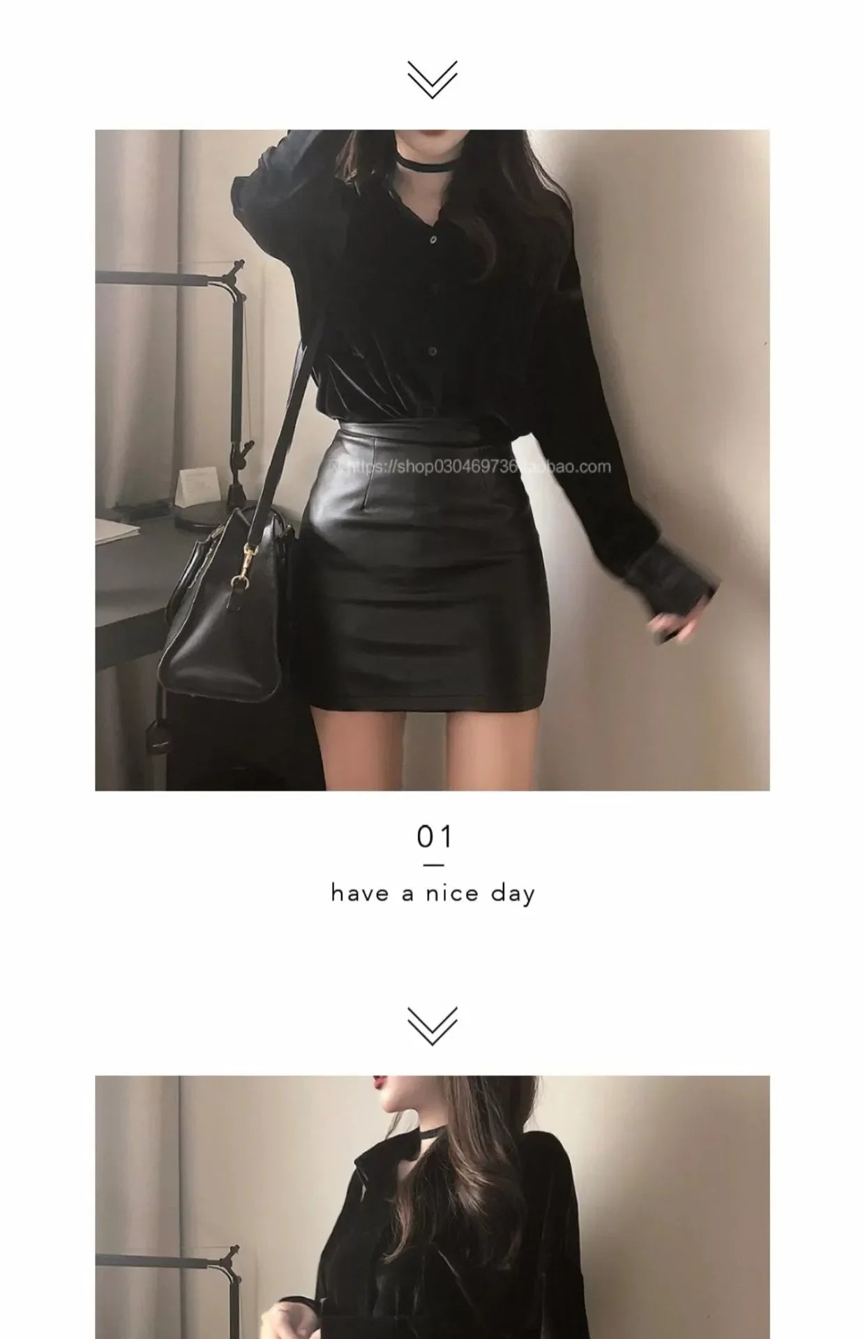 Mini Dress Short Black Pu Leather Skirt Sexy Professional Tightening Women's Underwear 2024 New Style Ultra-short Female Suit