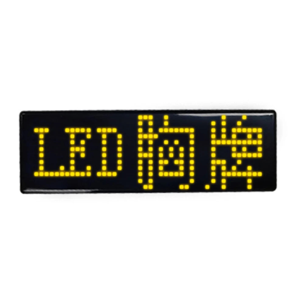 Bluetooth Led Name Badge Diy Programmable Scrolling Message Board Mini Lcd Display Pattern Display for Party Meeting