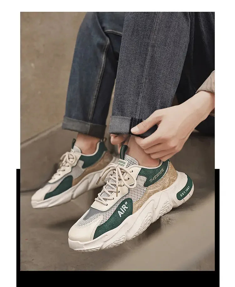 Men Casual Sports Shoes Breathable Lightweight Sneakers Summer Outdoor Tennis Running Walking Shoes Male Vulcanized Shoes Man