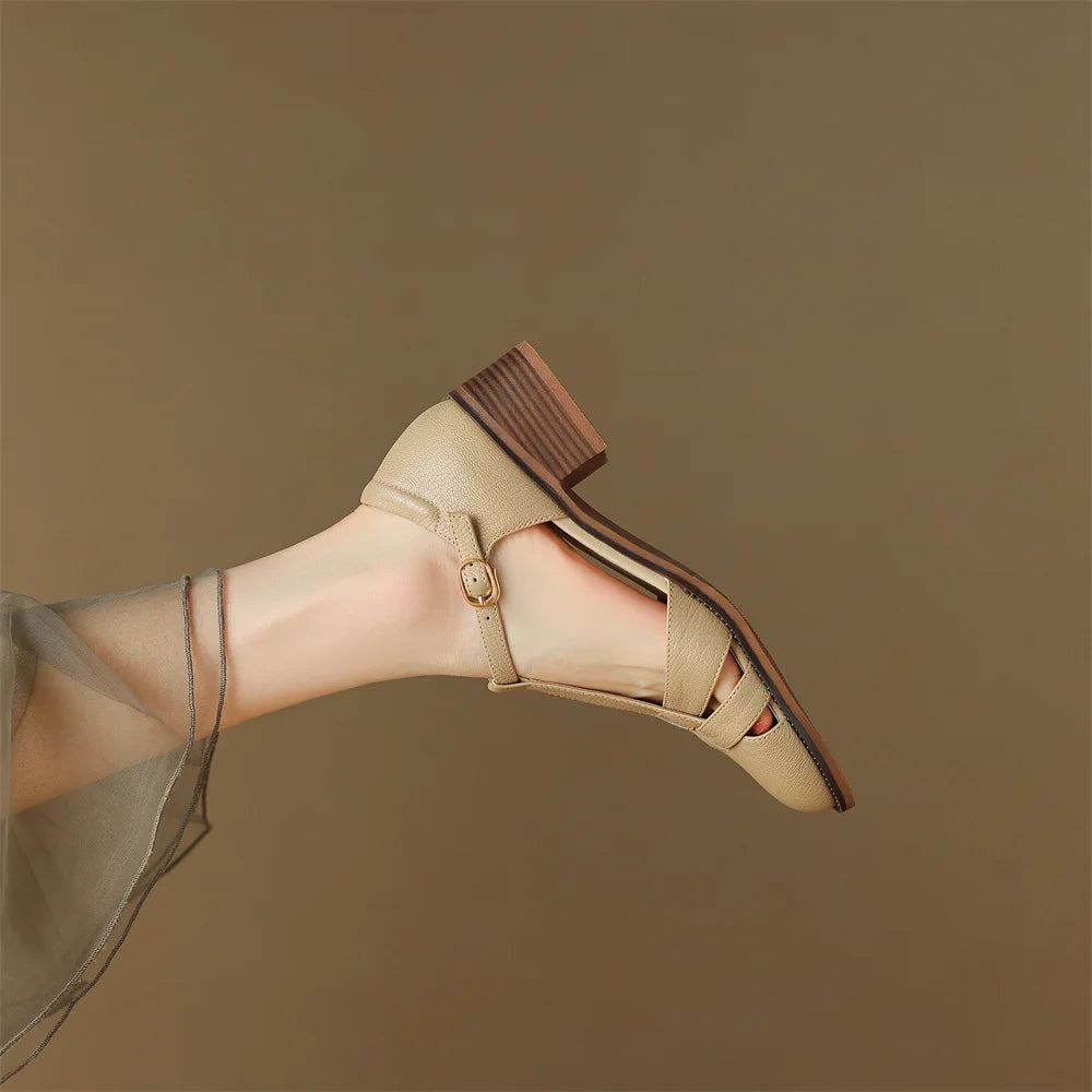 Women's genuine leather narrow band braided t-strap flats sandals round toe casual female summer roman style shoes for women hot