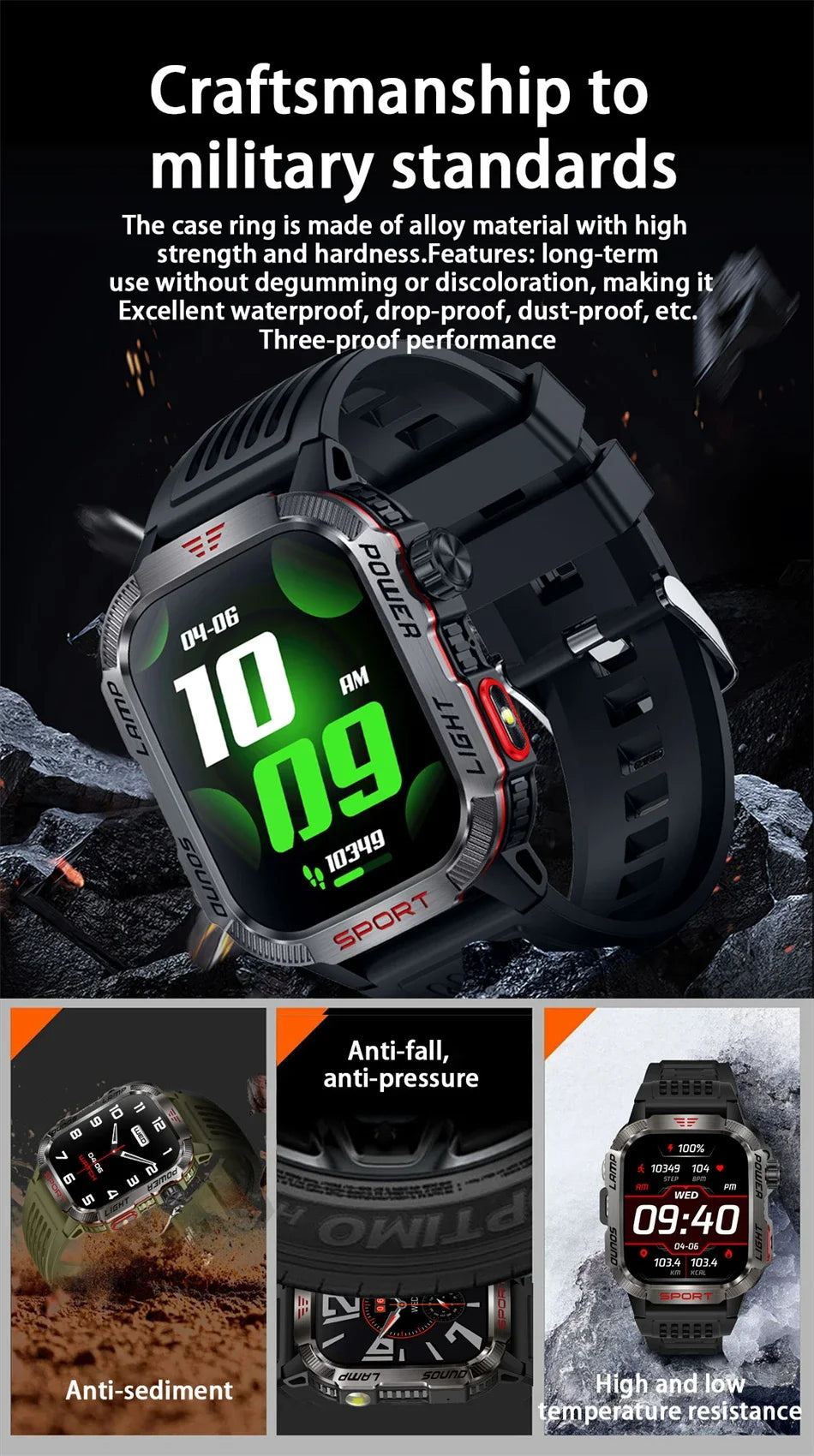 2025 New  Xiaomi  Military GPS Smart Watch Men Flashlight Compass Waterproof Outdoor Sport Tracker Bluetooth Call Smartwatch