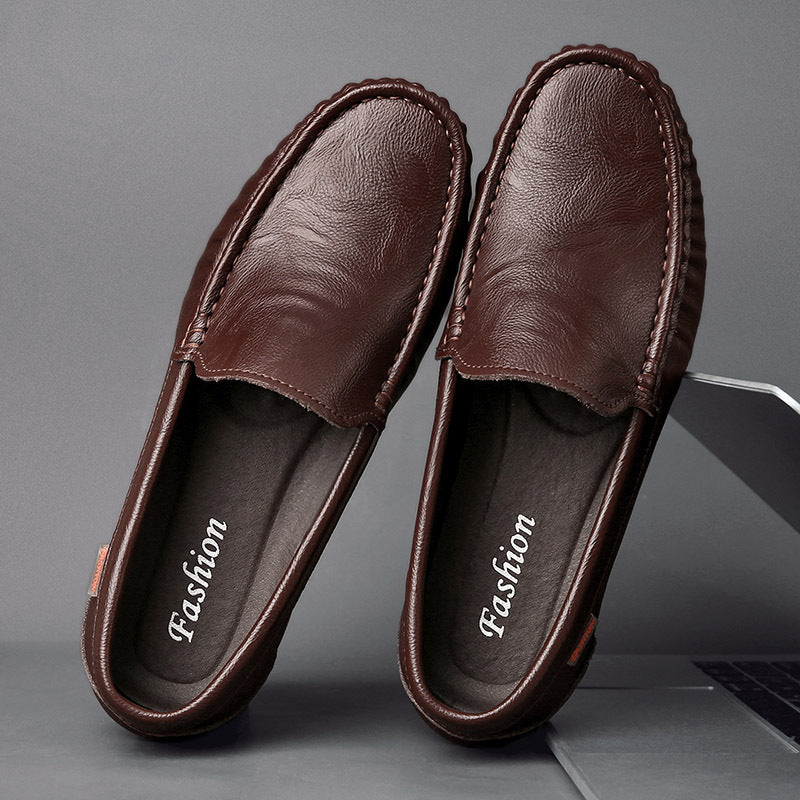 2025 Breathable Genuine Leather Men Loafers Fashion Casual  Business Driving Casual Shoes for Men Spring Autumn New Male Shoes