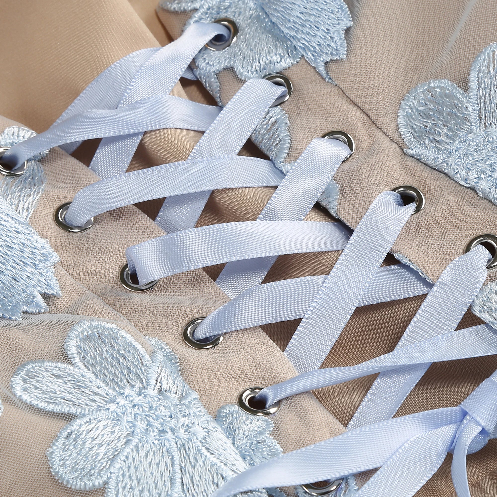 New sexy embroidered flower strapless dress, women's back tie adjustable party dress