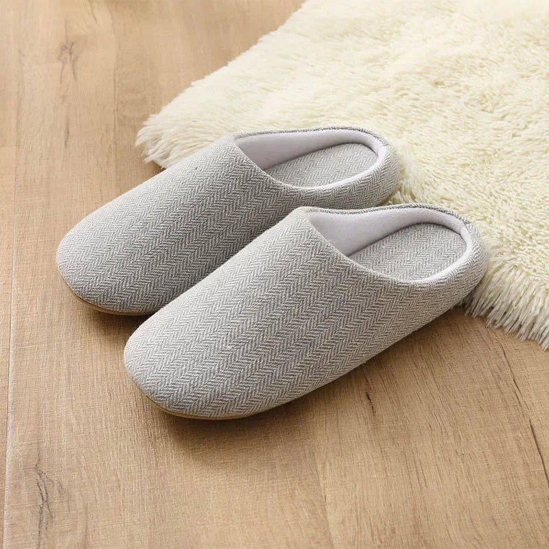 2024 Winter Women Warm Slippers Men Indoor Home Bedroom Flat Slides Couples Casual Plush Non-slip Flip Flops Ladies Soft Sandals