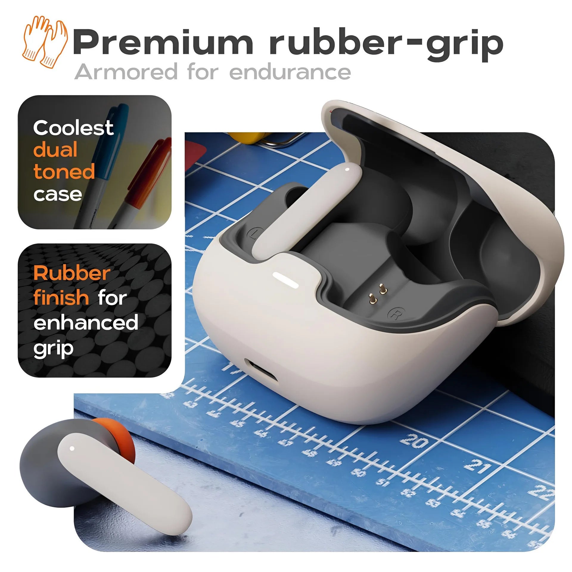 Dual Microphone ENC Noise Reduction Bluetooth Eaphones IPX5 Waterproof Fast Charging Low Latency Play Game Listen Music Earbuds