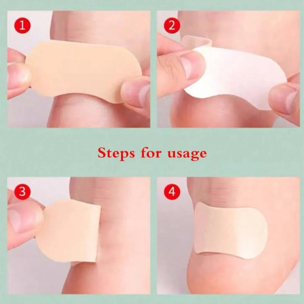 70pcs Anti-Friction Heel Blister Pads Invisible Shoe Friction Pad for High Heels Dress Shoes Toe & Ankle Reusable Skin-friendly