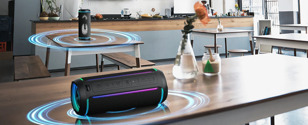 Ortizan Bluetooth Speaker X30, V5.3 Wireless IPX7 Waterproof Shower Speaker,40W HiFi Stereo Sound,TWS Pairing,30H Music Playtime