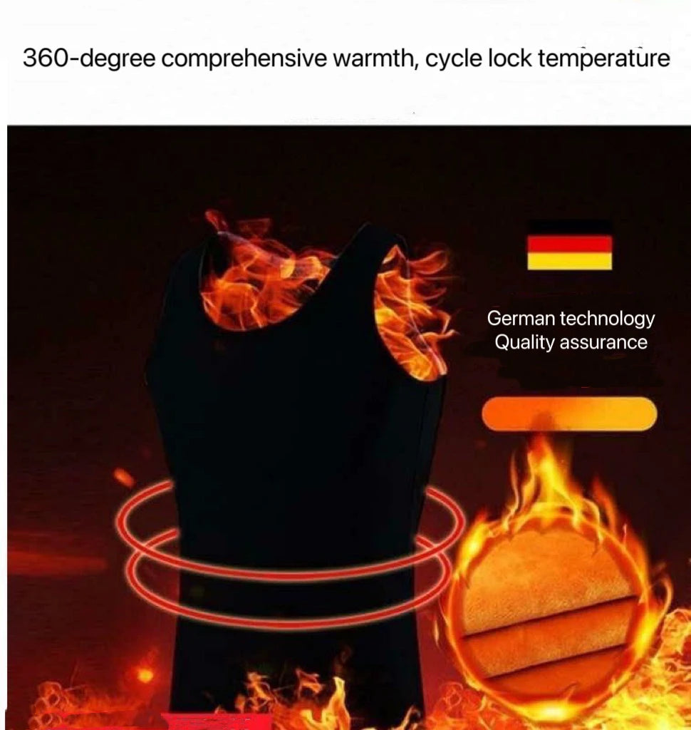 1pcs Men Thermal Underwear Man Sleeveless Vest Autumn WinterThermo Lingerie Men's Warm Top Thickening Thermo Vest Undershirt