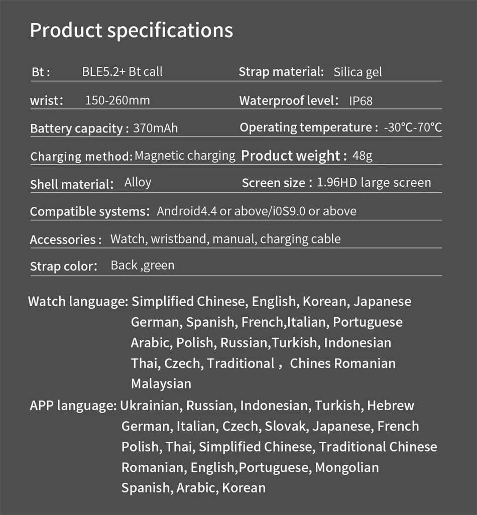 2024 New For Xiaomi Military Smart Watch Men Outdoor Sports Flashlight Fitness Watches Health Monitor 1.96" BT Call Smartwatch