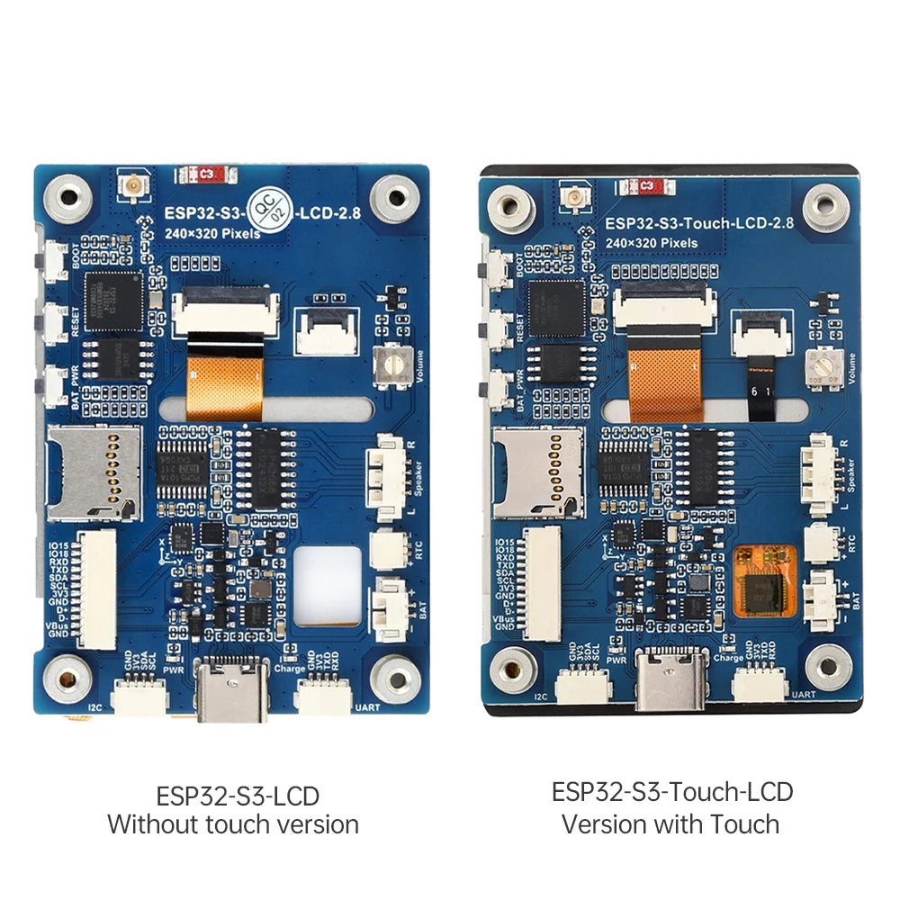 ESP32-S3 2.8 Inch LCD Screen Wifi Bluetooth Development Board Capacitive Touch Display Development Board Optional