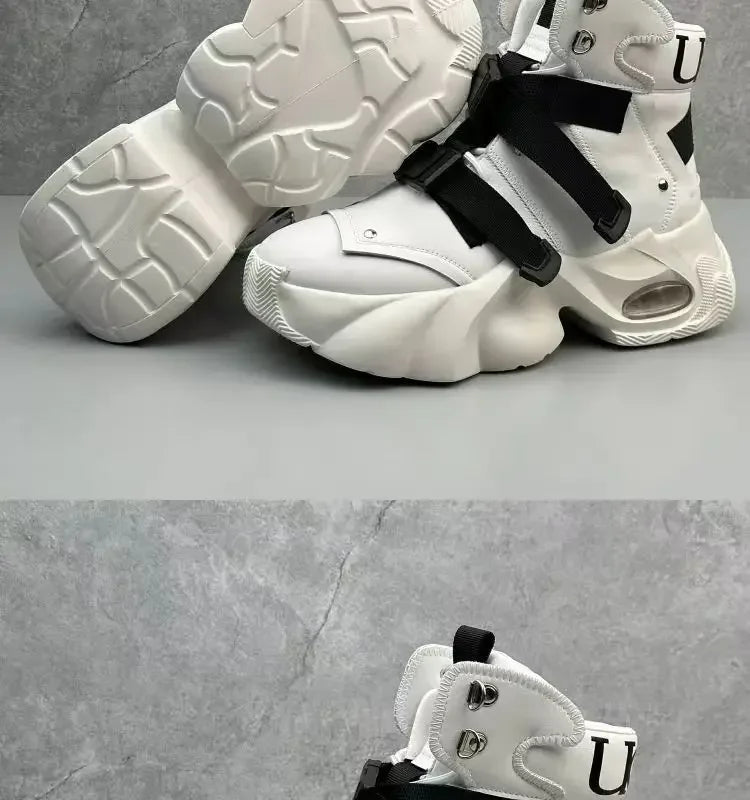 High Quality Men Walking Shoes Women's Platform Shoes Designer Thick Sole Breathable Casual Men Sneakers High-top Dad Shoes