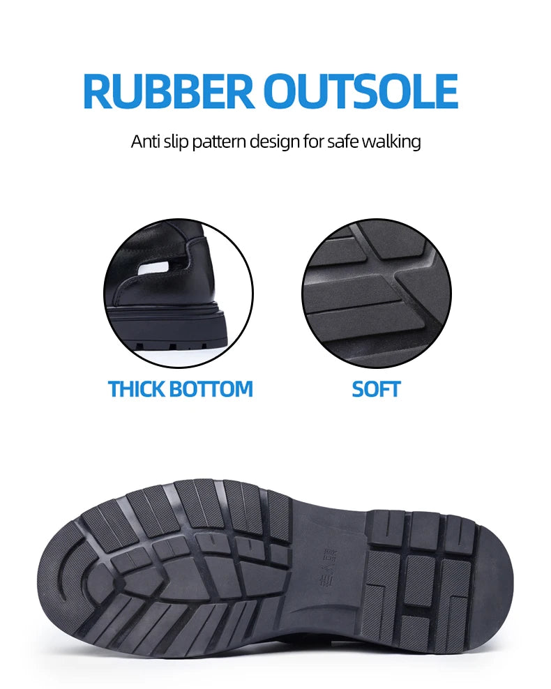 LAORENTOU leather sandals, men's breathable hollow hole shoes, toe wrapped cowhide, anti slip and wear-resistant casual  shoes