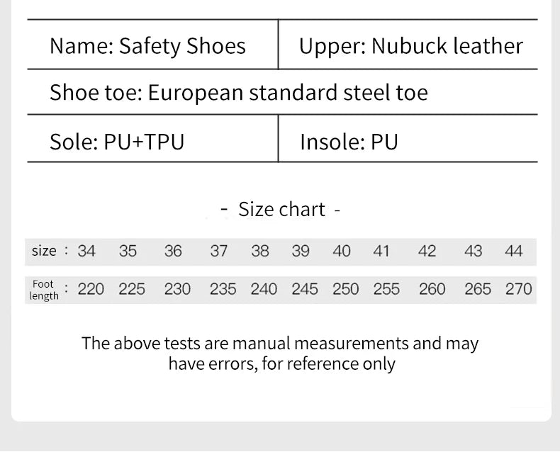 Genuine Leather Men's Boots Safety Shoes Indestructible Work Boots Steel Toe Shoes Puncture-Proof security Protective Shoes Male