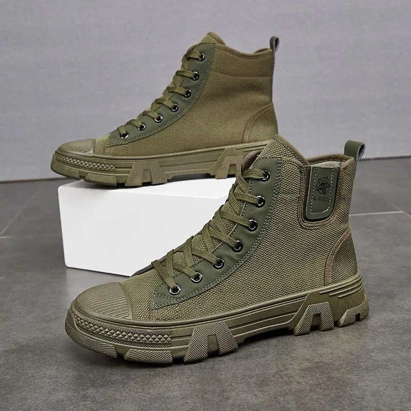 Man Shoes Lace Up Warm Industrial Safety High Cut Boots for Men with Fur Work Winter Footwear Cheap Casual Classic Non Slip Y2k