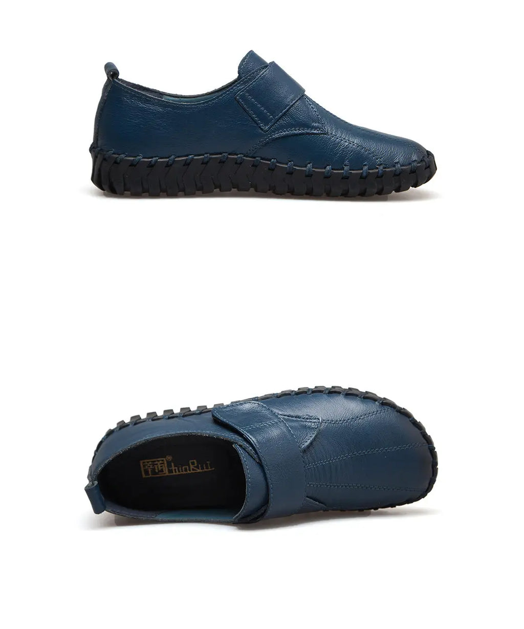 Ballet Flats Women Shoes Loafers Genuine Leather Woman Flats Slip On Women's Loafer Female Moccasins  Mom Work Shoes 35-42