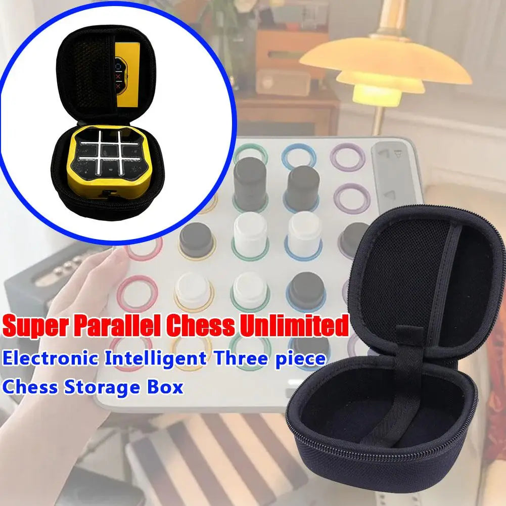 For GiiKER Tic Tac Toe Bolt Game 3-in-1 Handheld Puzzle Game Console Storage Bag EVA Electronic Storage Bag Protect Accessories
