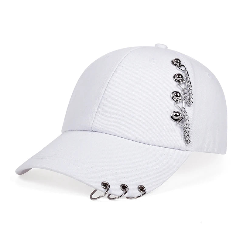 2024 New Fashion Unisex Side Iron Ring Baseball Caps Spring and Autumn Outdoor Adjustable Casual Hat Sunscreen Hat
