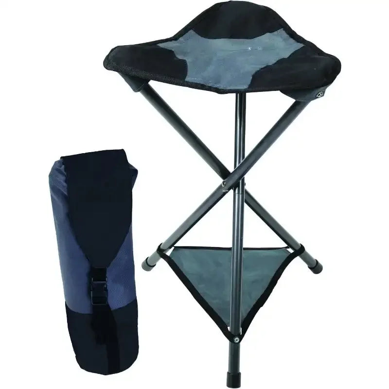 Outdoor Quik-E Seat Collapsible Stool with Back Support