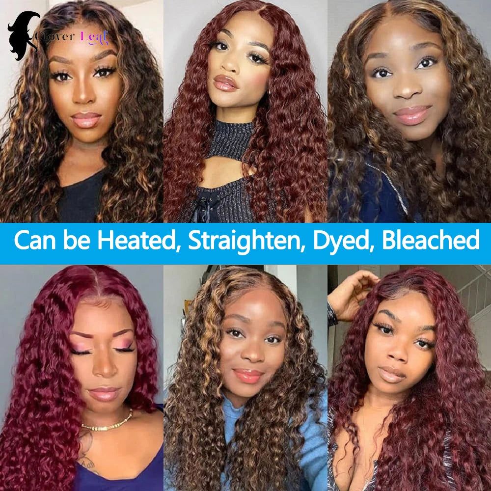 Deep Wave Human Hair Bundles Raw Hair Bundles 100% Natural Deep Curly Remy Peruvian Hair Weave Extensions 1/3/4 Bundle for Women
