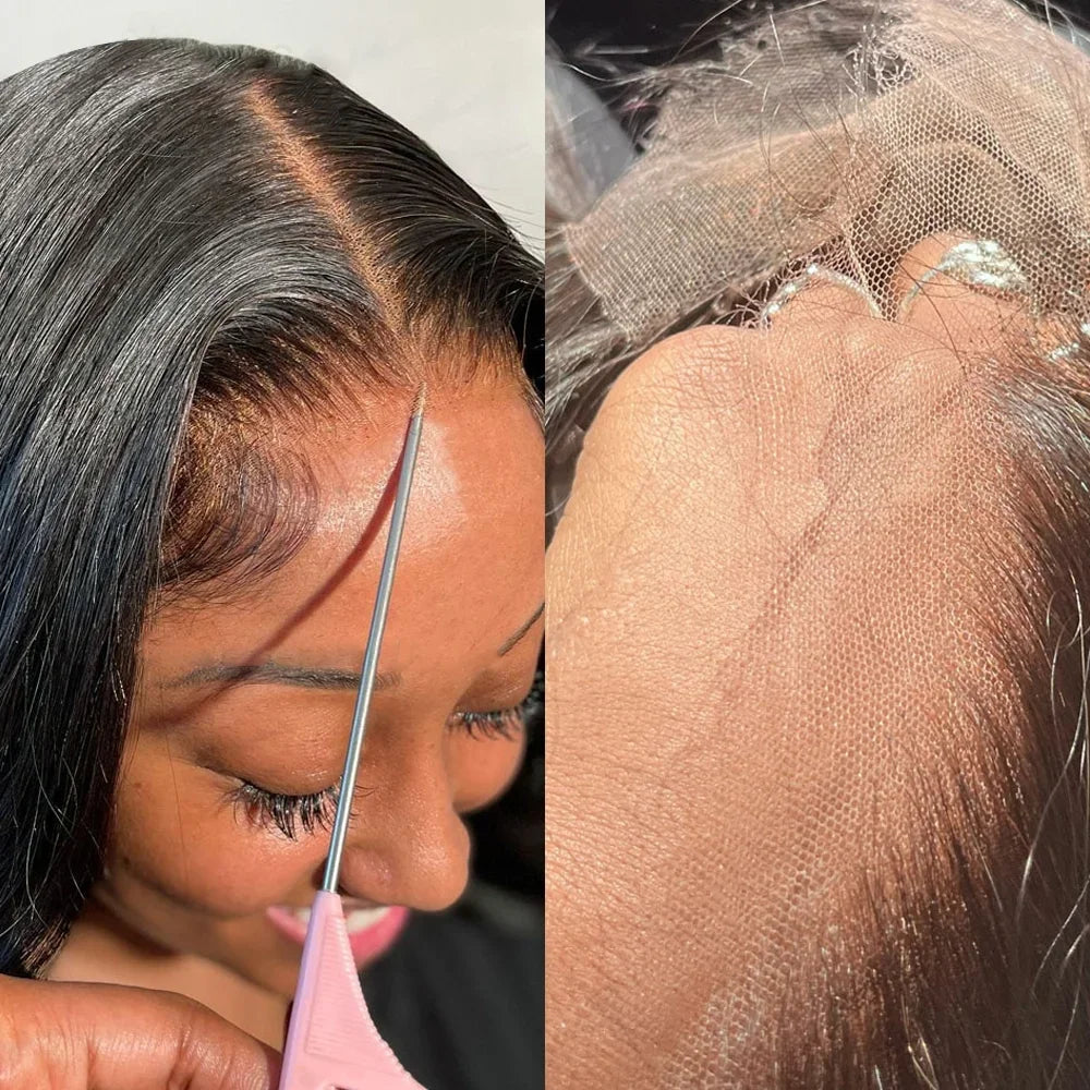 7x7 Kinky Straight Invisible 13x6 HD Lace Frontal Closure Only Melt Skins Pre plucked 5x5 6x6 HD Lace Closure Only Human Hair