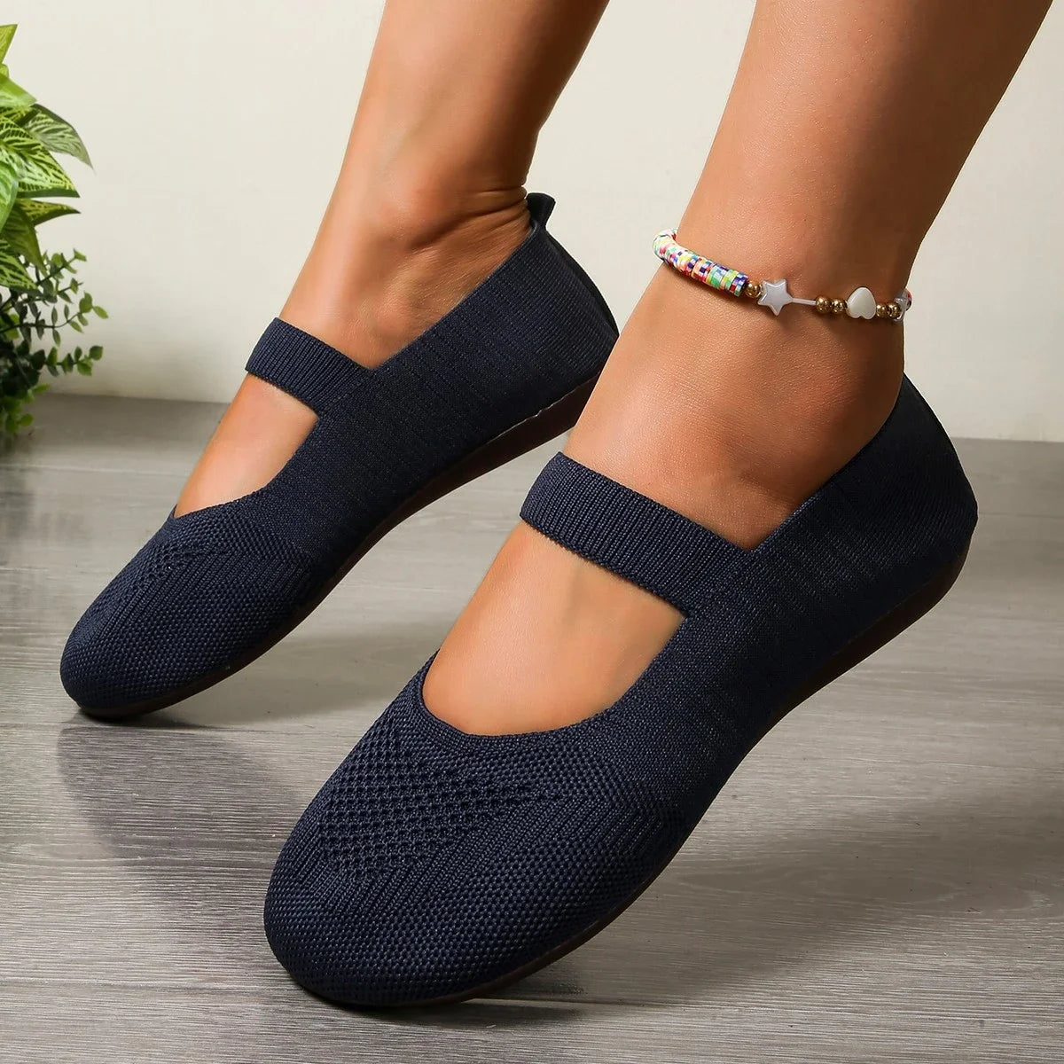 2025 Autumn Knitted Women's Breathable Flat Shoes New Casual Sports Shoes Lightweight Women's Comfortable Soft Walking Footwear