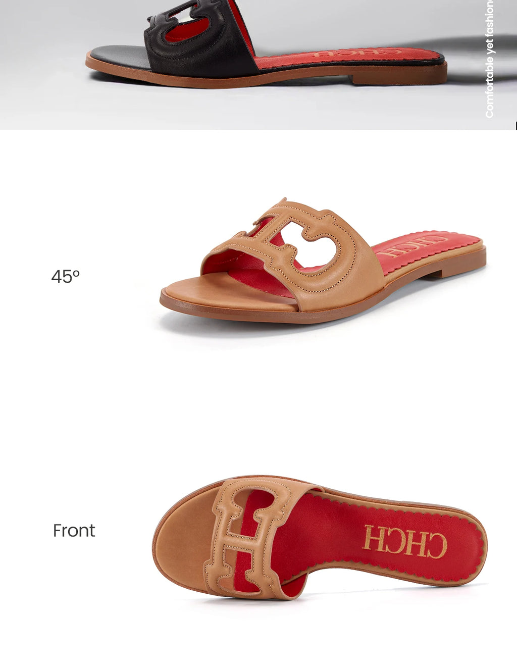 NEW Slippers Women's Shoes Leather Casual Shoes Flat Luxury Brand Shoes Essence Model