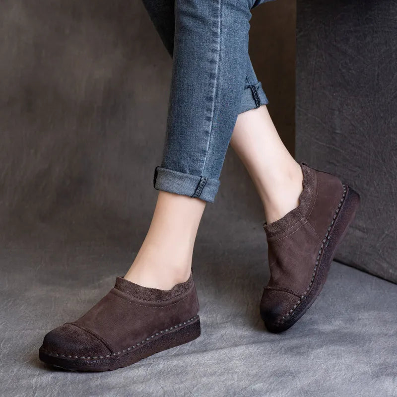Careaymade-Genuine leather big size women's shoes,pure handmade Winter plush soft thick warm cotton boots women antiskid shoes
