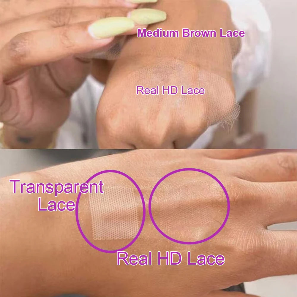 40Inch 99J Burgundy Water Curly 13x4 Glueless Lace Frontal Wig 250% Deep Wave HD Transparent Lace Front Wig Human Hair For Women