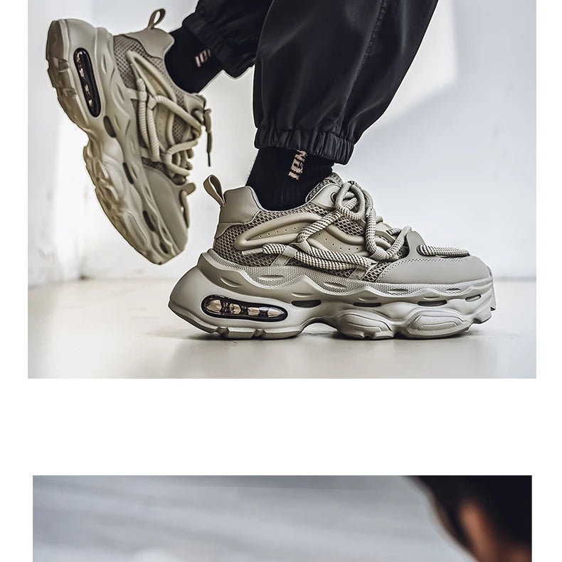 2024 New Men Shoes Autumn Winter Comfortable Men's Platform Sneakers Fashion Casual Shoes Sports Trainers Tenis Size44 ﻿