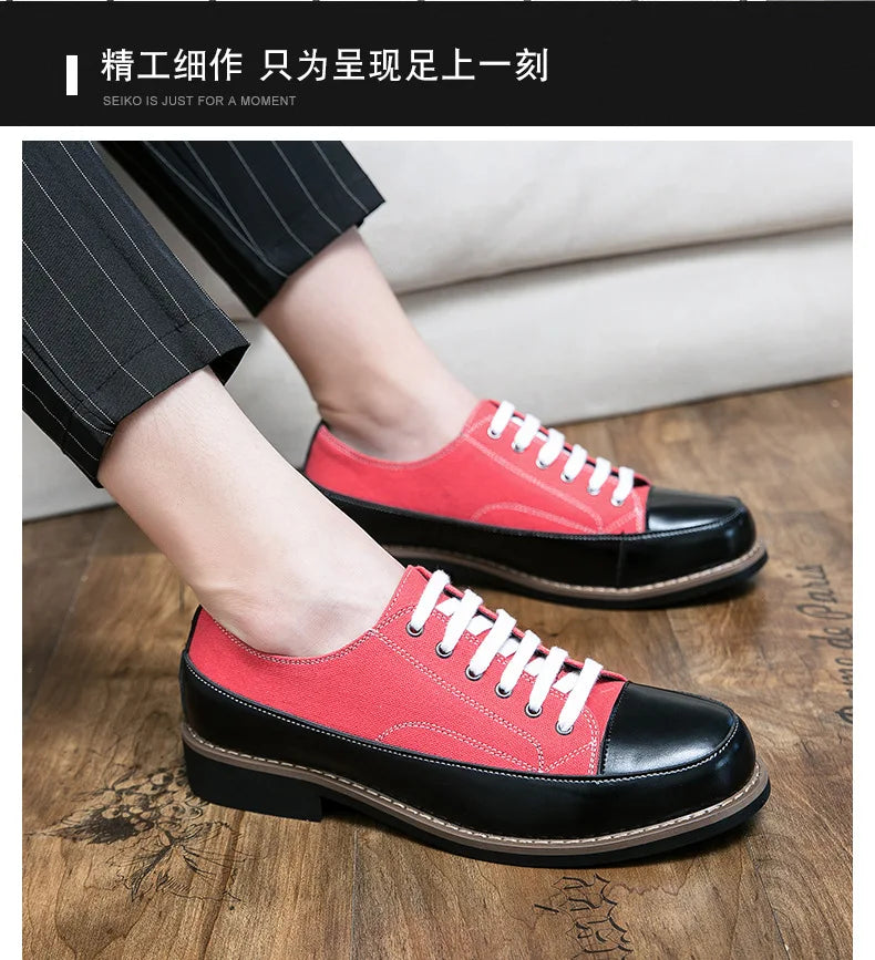 Leather Shoes Men Casual Lace Up Loafers High Quality Low Heel Platform Shoes Leather Premium Casual Luxury Brand Oxford Shoes