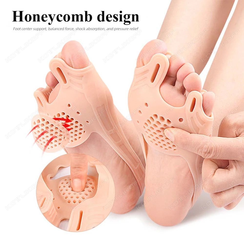 1 Pair Silicone Toe Separator Hallux Valgus Bunion Corrector Hammer Toe Straightener Foot Pain Relief Orthopedic Pedicure Tools