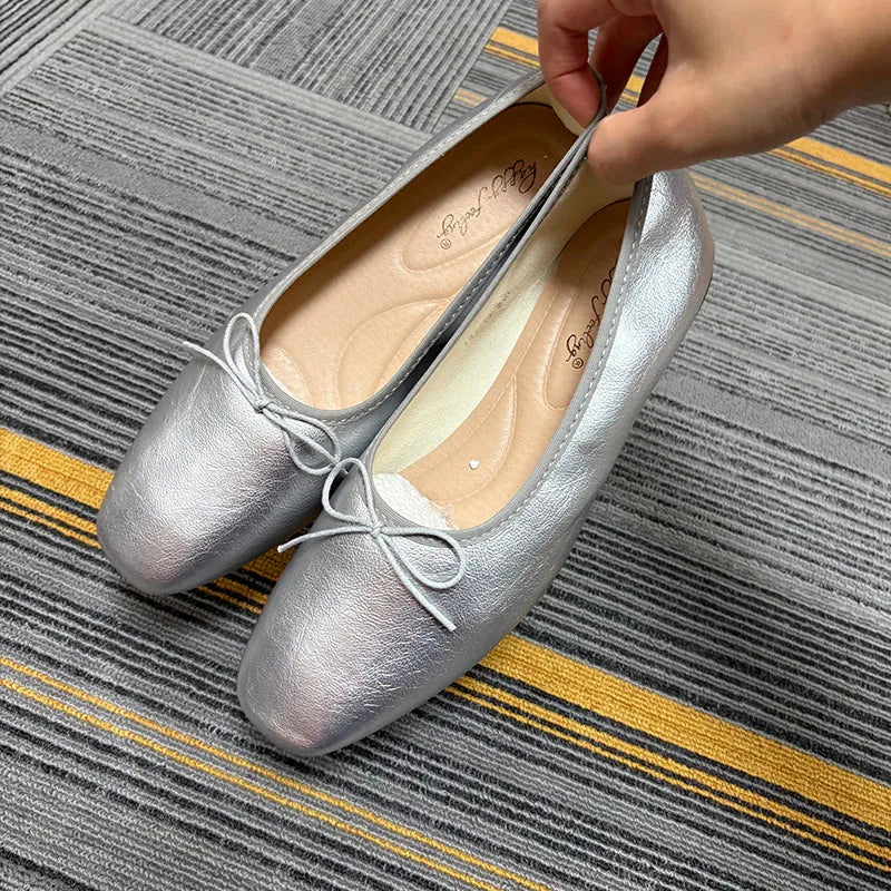 Luxury Butterfly-Knot Footwear Flats With Shoes For Women Female Soft Fashion Shallow Ladies Ballet Flats Slip On Shoes