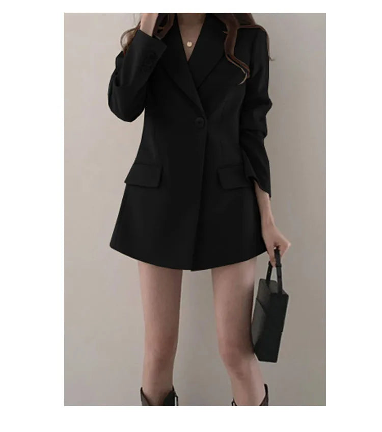 Autumn Winter Slim Women's Blazers Chic Casual Office Lady Suit Solid Fashion Coat Luxury Female Blazer Mujer Korean Style