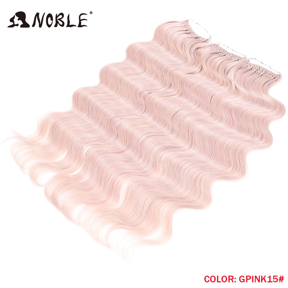 Noble 18 Hair Body Wave Crochet Hair Extension Ponytail Extensions 24" Fake Hair Goddess Braids Crochet Braids Hair Extensions