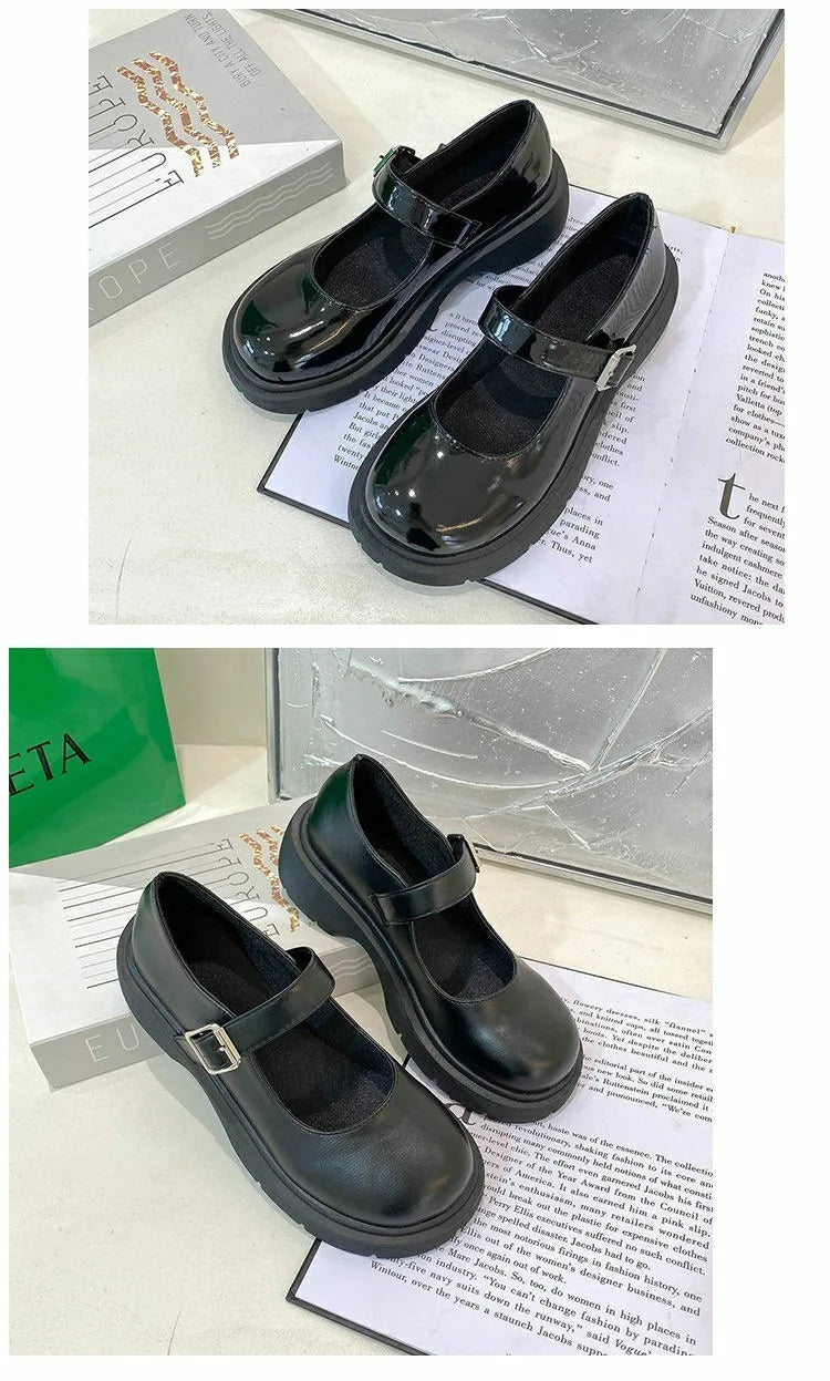 2024 Summer New Women's Shoes Japanese Style JK Flats Cute Student Mary Round Head Flat Shoes With Skirt For Girls