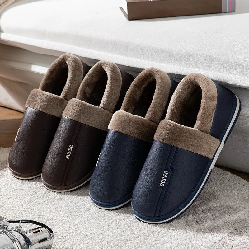 Size 47 48 49 50 Men Autumn Winter Warm Big Size Cotton Slippers Large Size Plus Home Bedroom Casual Shoes House Indoor Slides