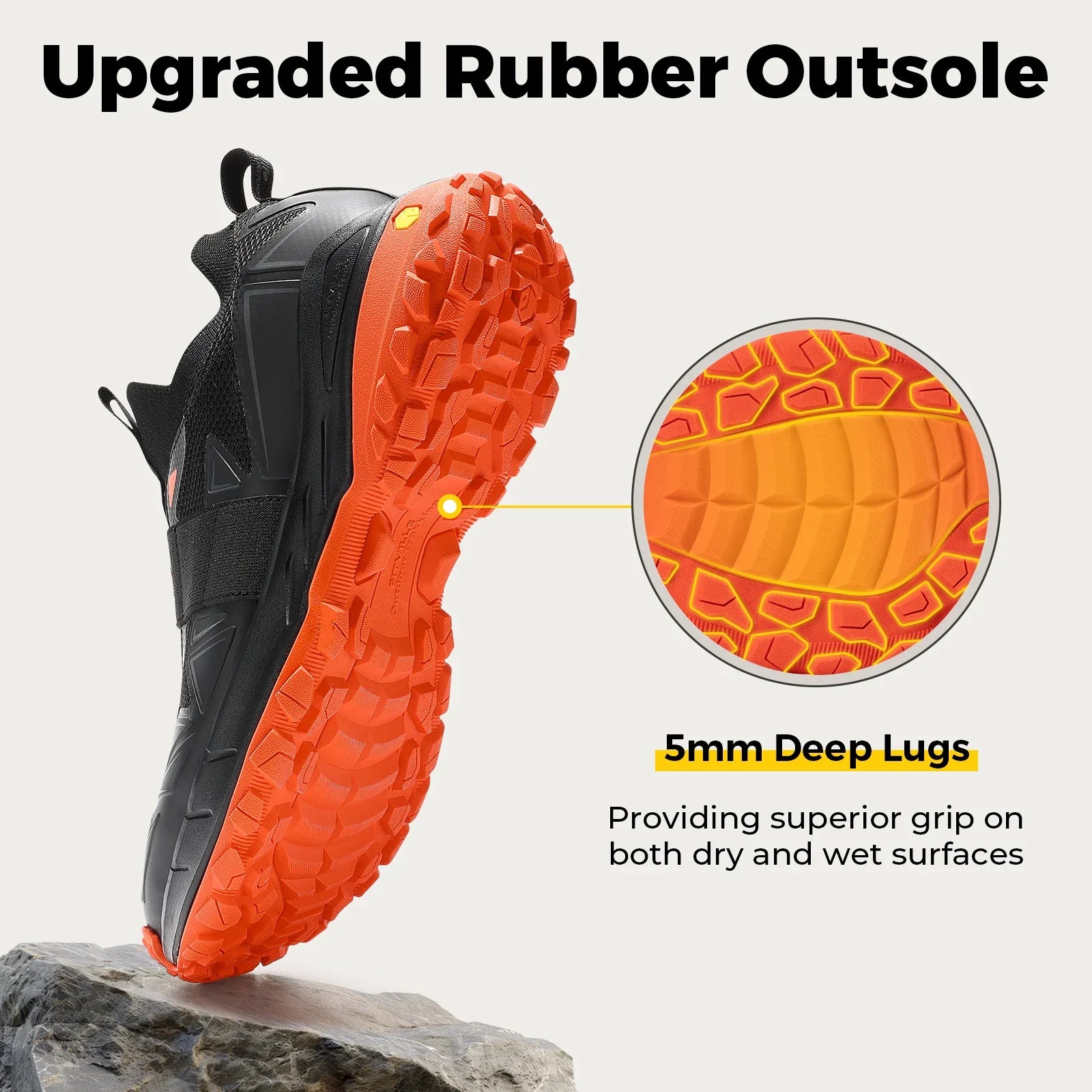 FitVille Men'S Widened Hiking Walking Shoes Slip-On Comfortable Orthopedic With Arch Support Non-Slip Sports Shoes For Travel