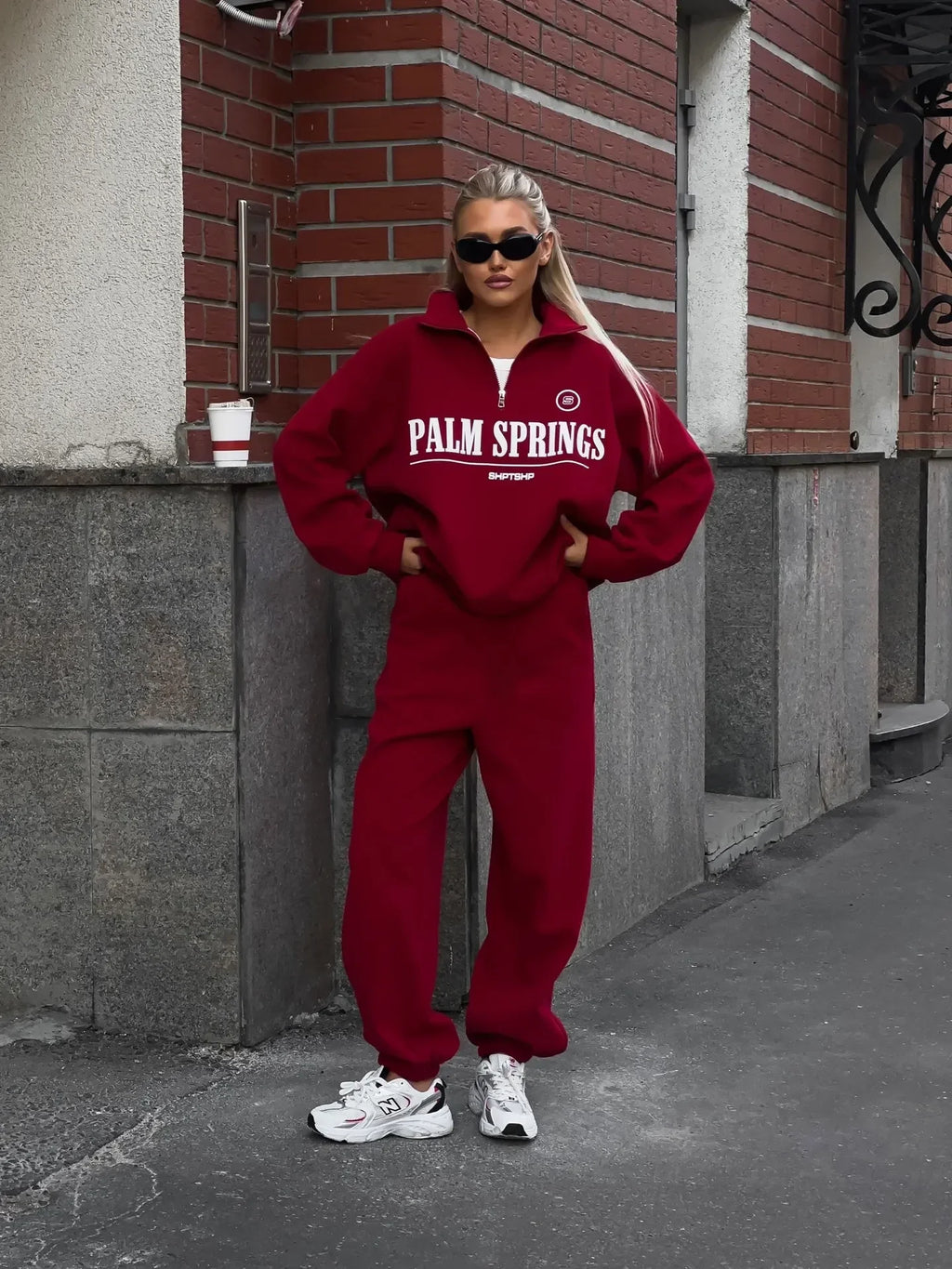 Zekye Spring Hoodies Women Letter Print Sweatshirt Hoodie Red Turtleneck Half Zipper Collar Pullover Tops K Pop Clothes Y2k