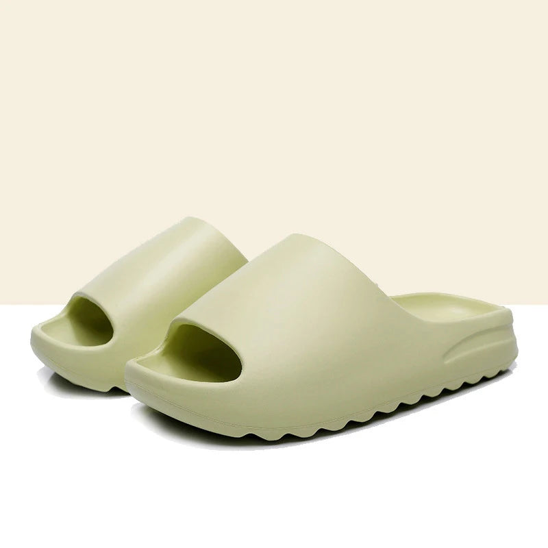 Pallene 2025 New Men's Slippers Thick-sole Comfortable Men Sandals Non-slip Soft Sole Bathroom Slides Concise Light Men Slides